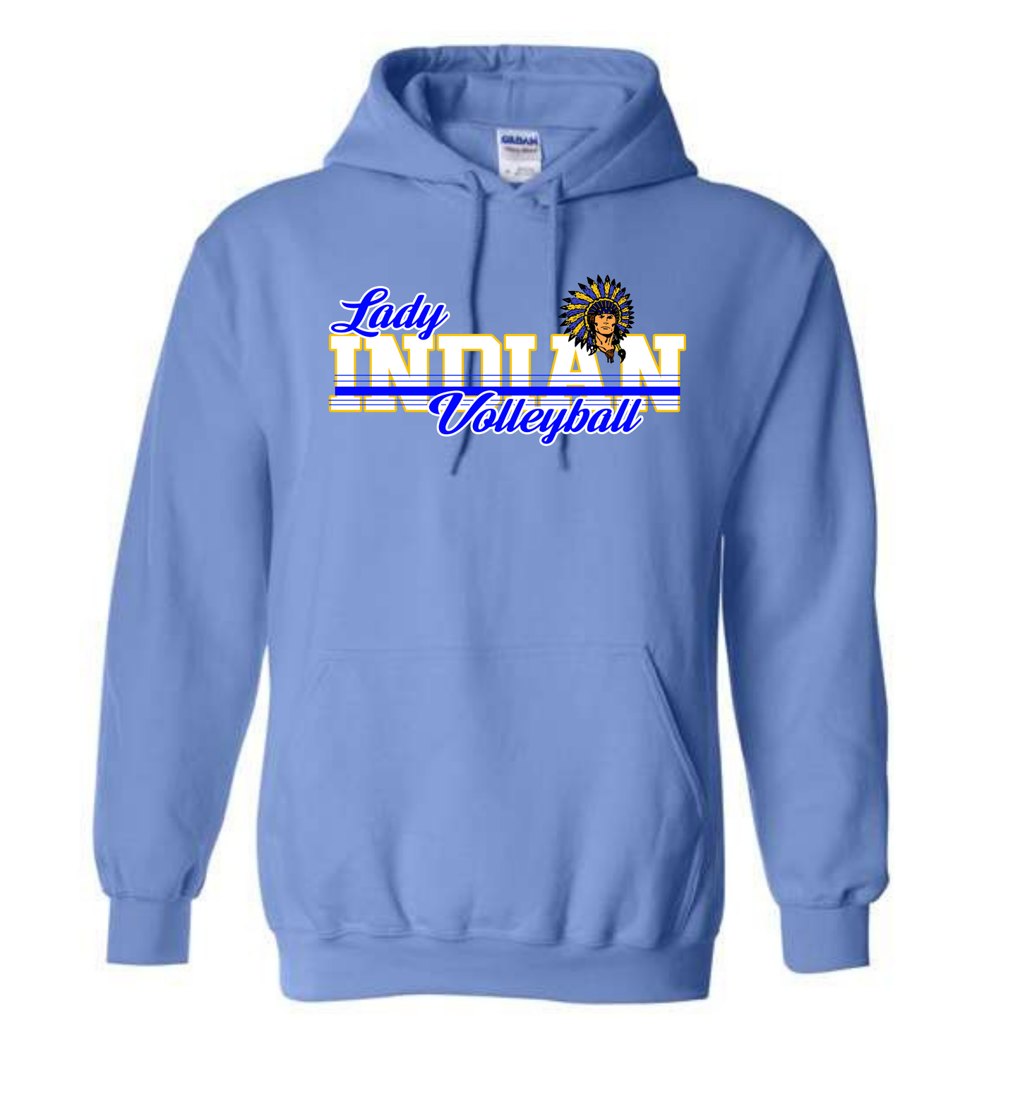 Lady Indian Volleyball '26 - Carolina Blue Hoodie