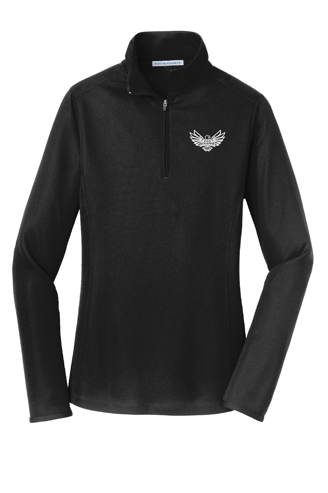 Port Authority® Women's Pinpoint Mesh 1/2-Zip Black