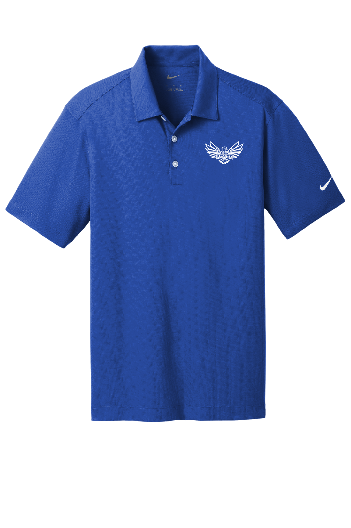 DFW Hawks Royal Nike Polo with embroidered log