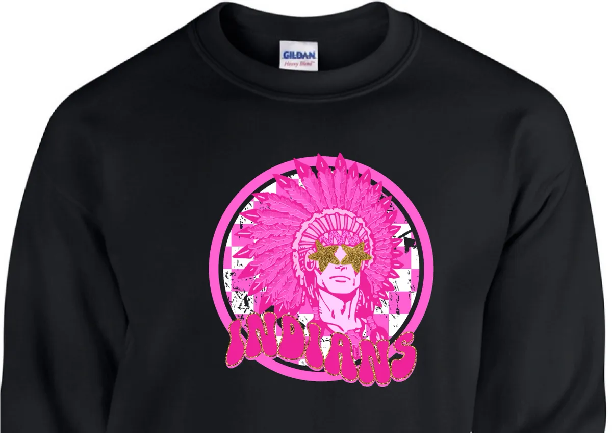 Black Crewneck - Groovy Indian