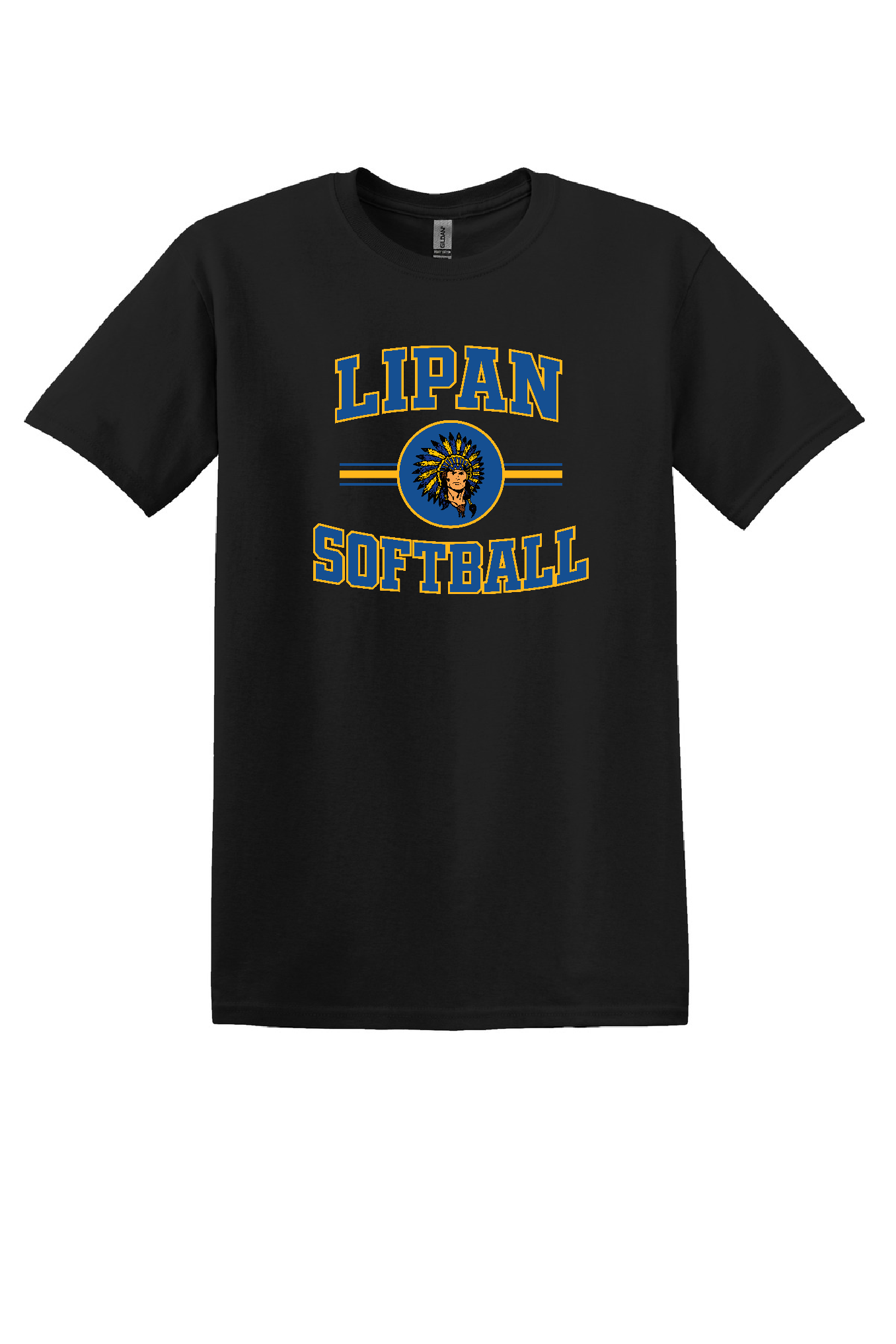 Lipan Softball- Short Sleeve Black Cotton T-Shirt