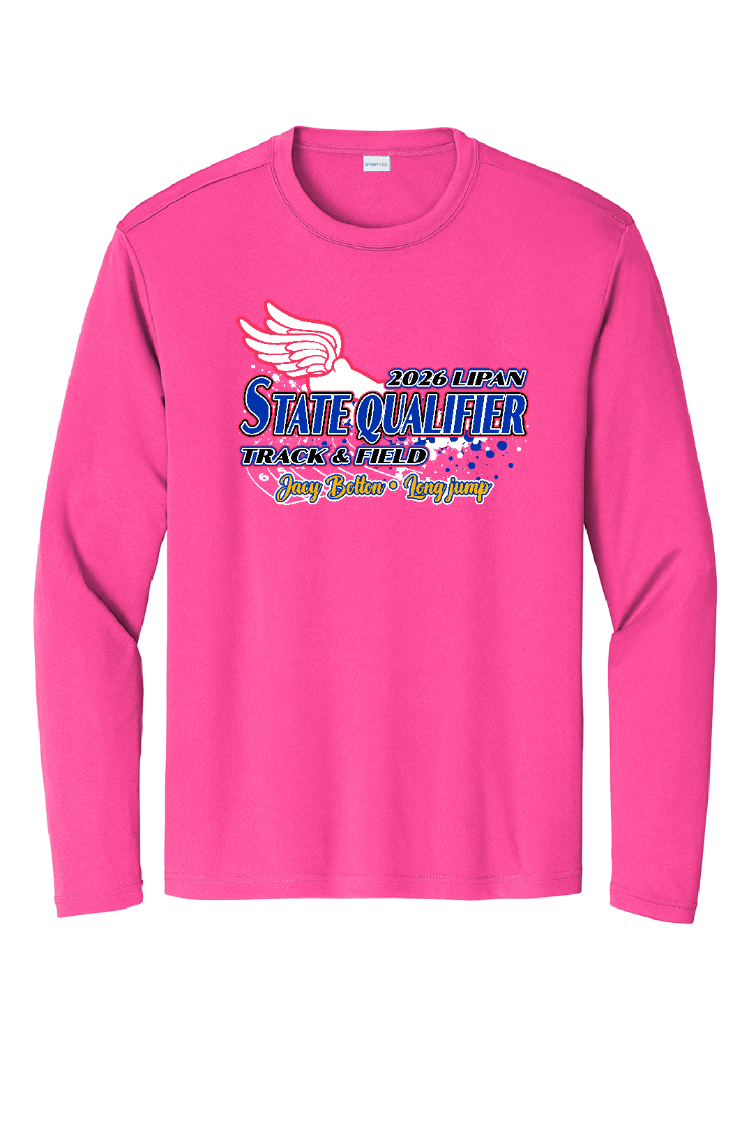 State Track Dri Fit Long Sleeve Neon Pink
