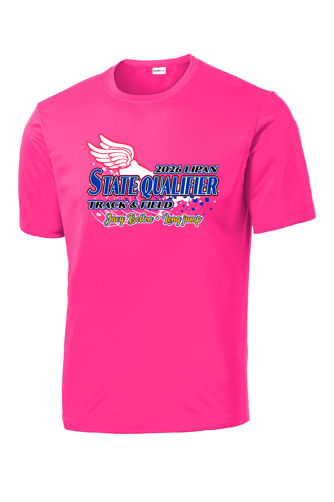 State Track Dri Fit Short Sleeve Neon Pink