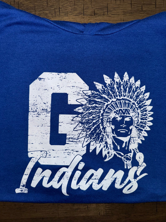"Go Indians" - White Logo