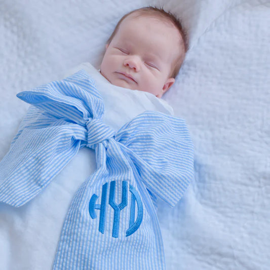 Bow Sash - Seersucker