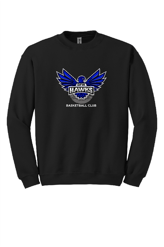 DFW HAWKS Basketball Club Black Crewneck