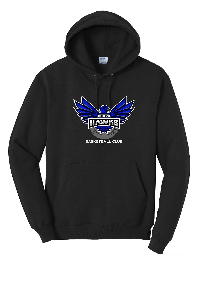 DFW HAWKS Basketball Club Black Hoodie