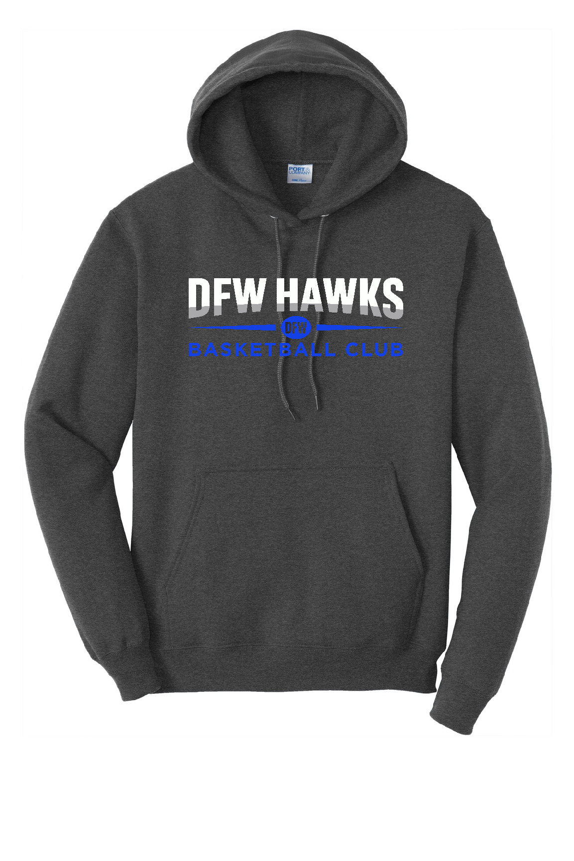 DFW HAWKS Dk Heather Hoodie