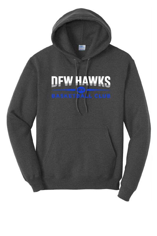 DFW HAWKS Dk Heather Hoodie