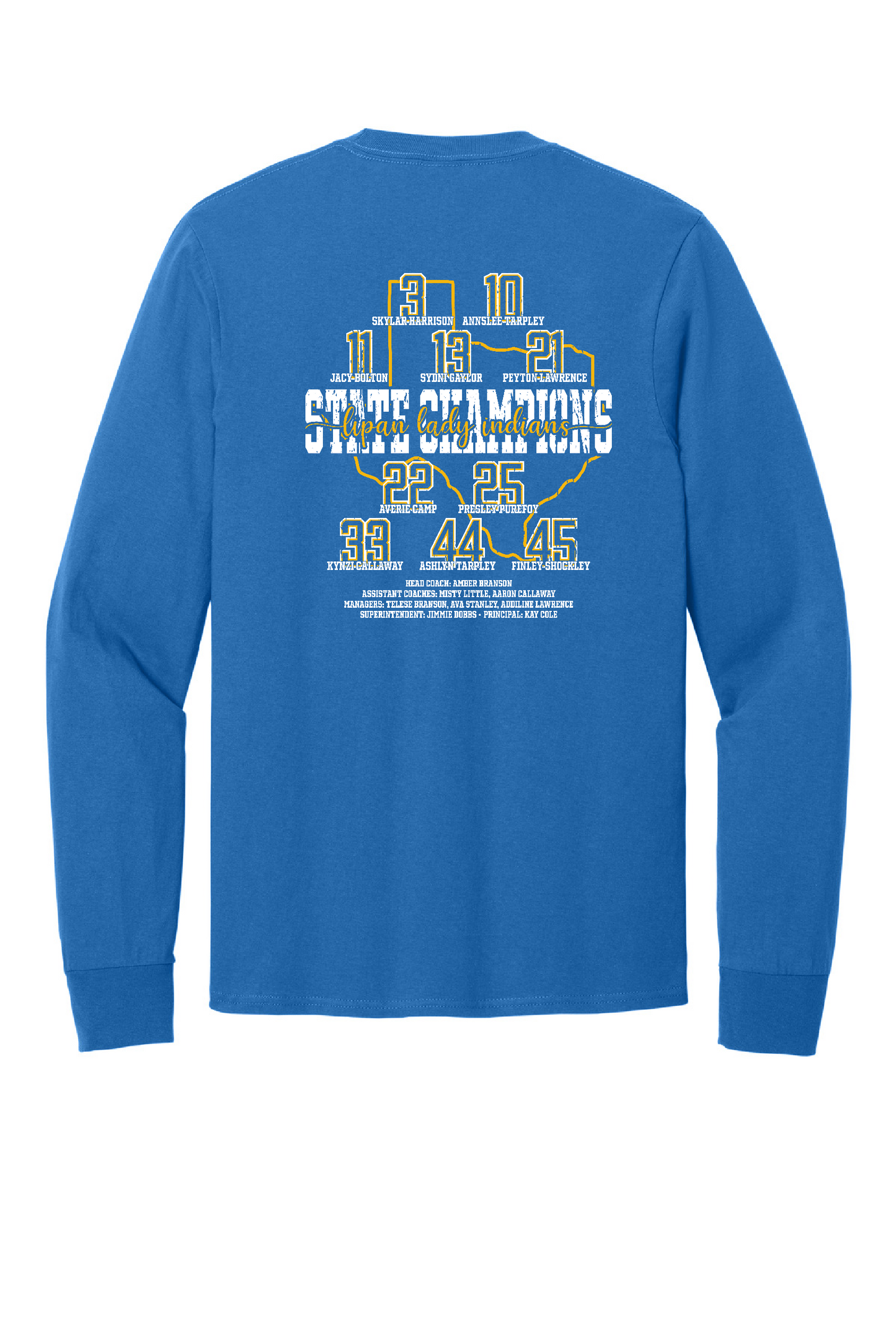 Girls State Cotton Long Sleeve Royal
