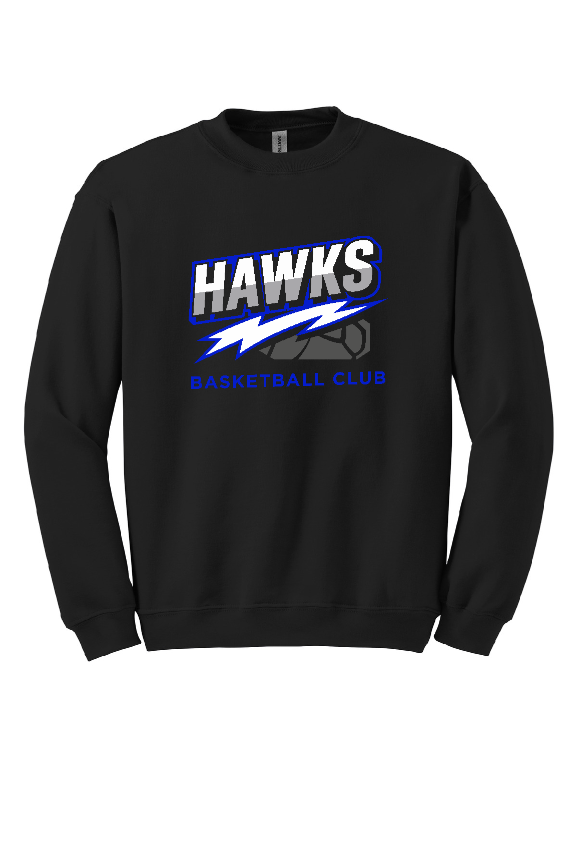 DFW HAWKS Bolt Black Crewneck