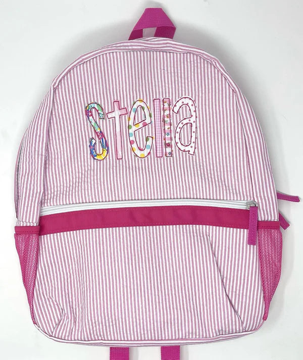 Seersucker Toddler Backpack (Multiple Colors Available)