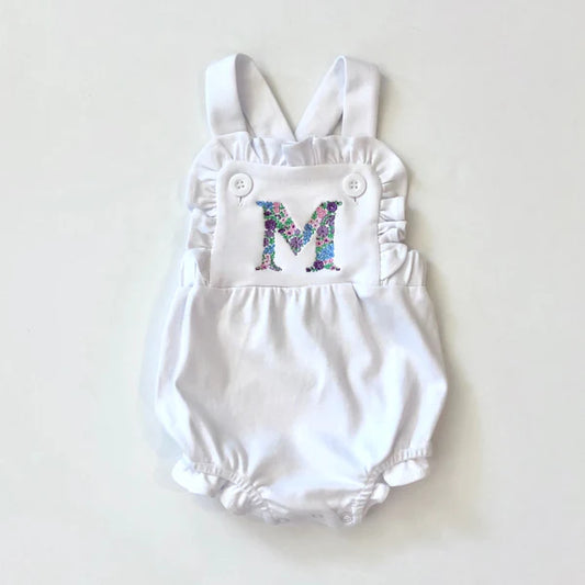 Knit Sunsuit - White or Pink