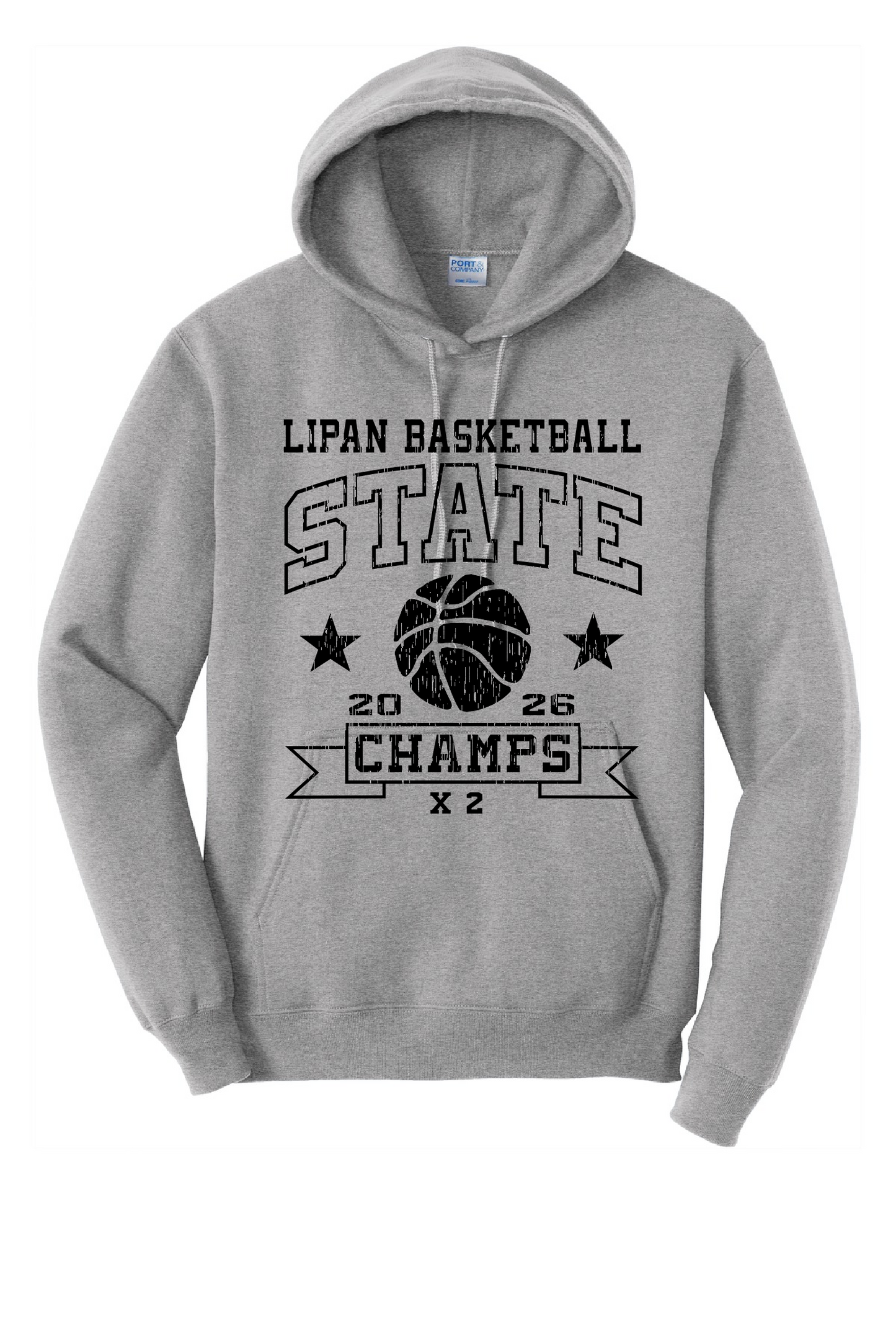 Lipan State Basketball - Old School - Hoodie Athletic Heather