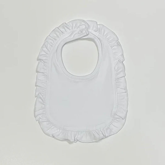 Ruffle Bib - White or Pink