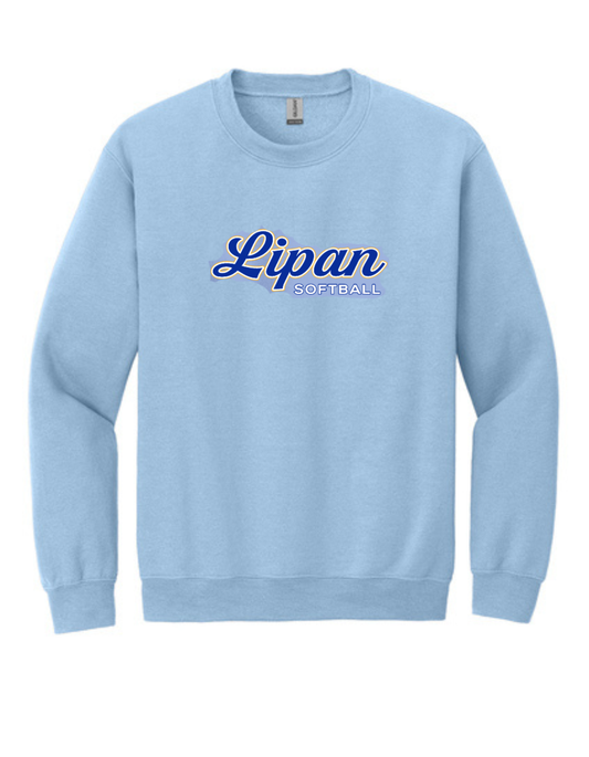 Lipan Softball Blue Logo Crewneck